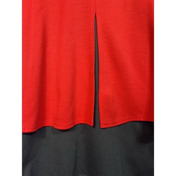 Collections Michelle Stuart Vintage Dress Pencil Skirt Red Black 80s Halloween M - Picture 2 of 11